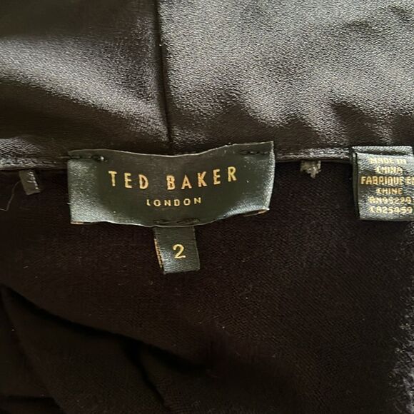 Ted Baker Sonyia Black longline Open Front Cardigan Sz 2 Small - Picture 5 of 5